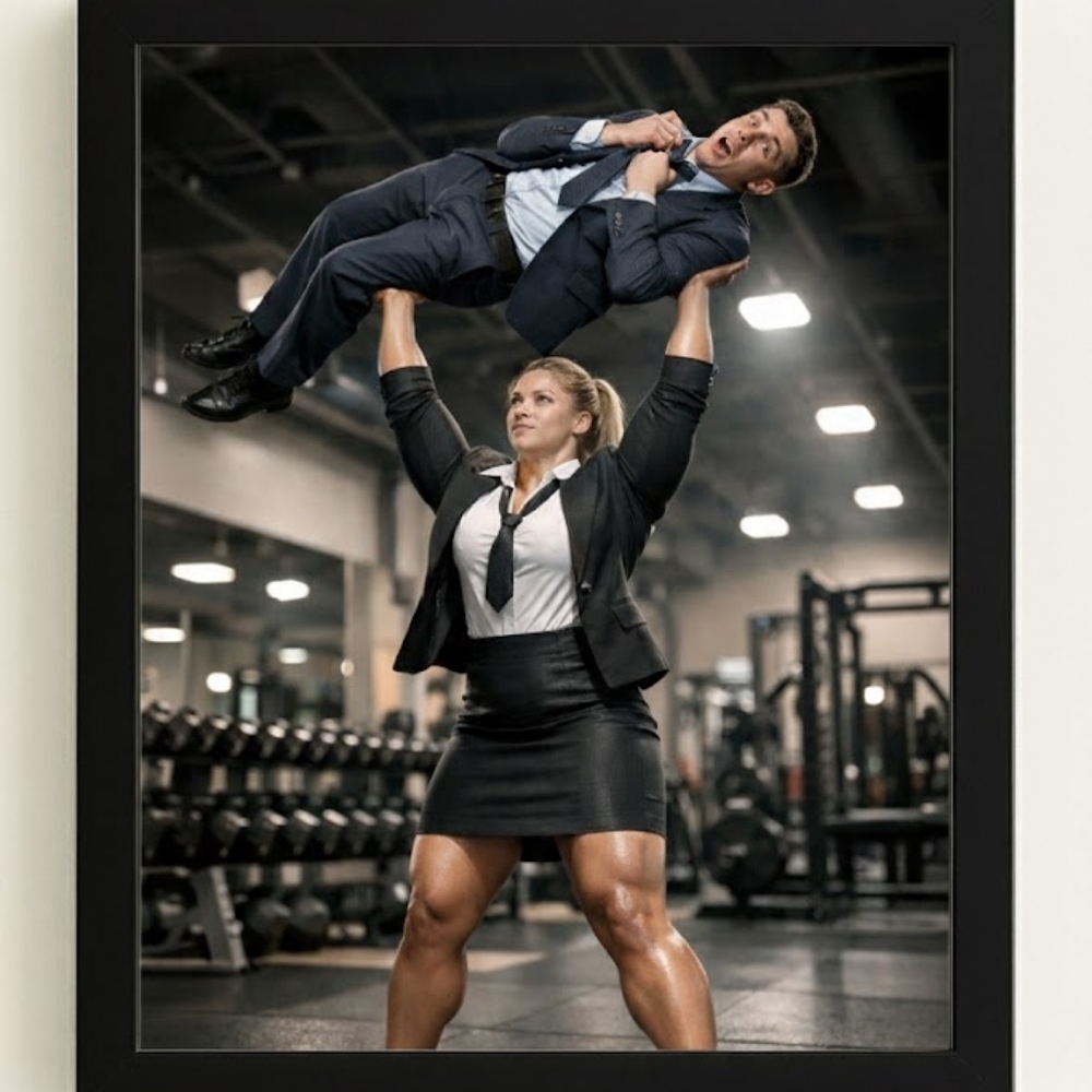8x10 Frame – Empowering Business & Strength A.I. Art Print Artwork